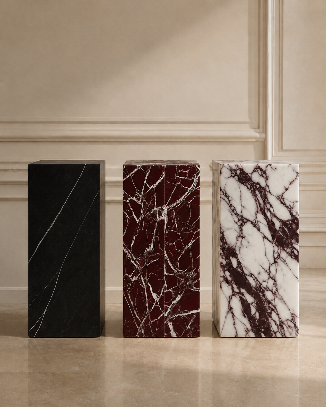 Marble Plinths  in natural stone by OROS